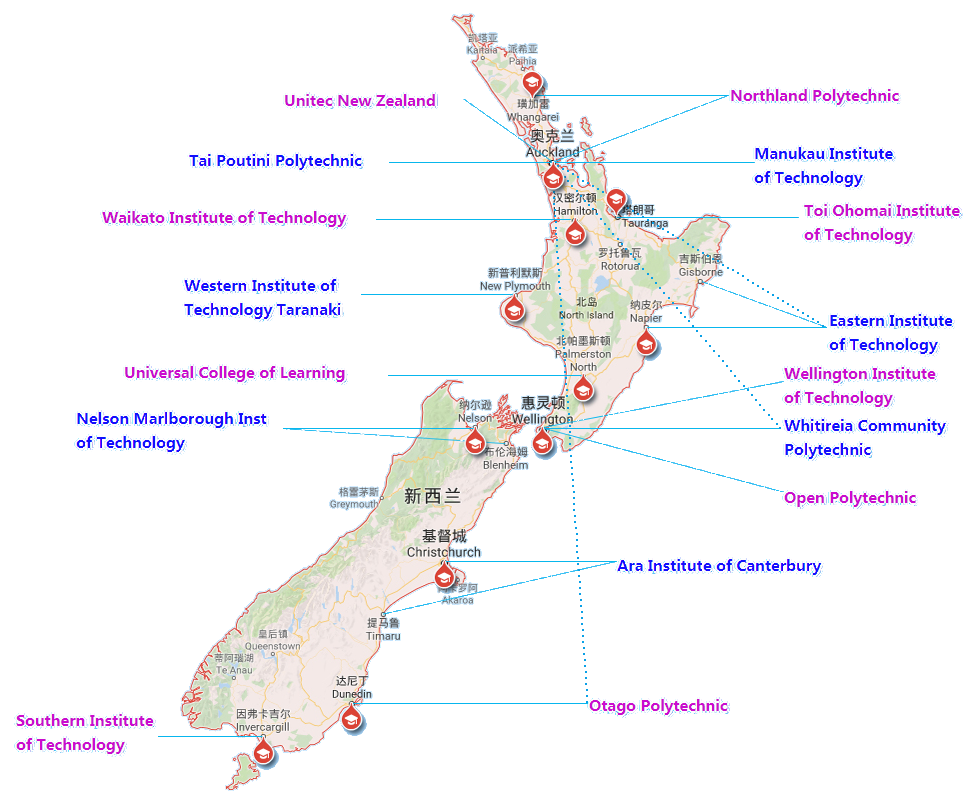 公立理工学院地图分布